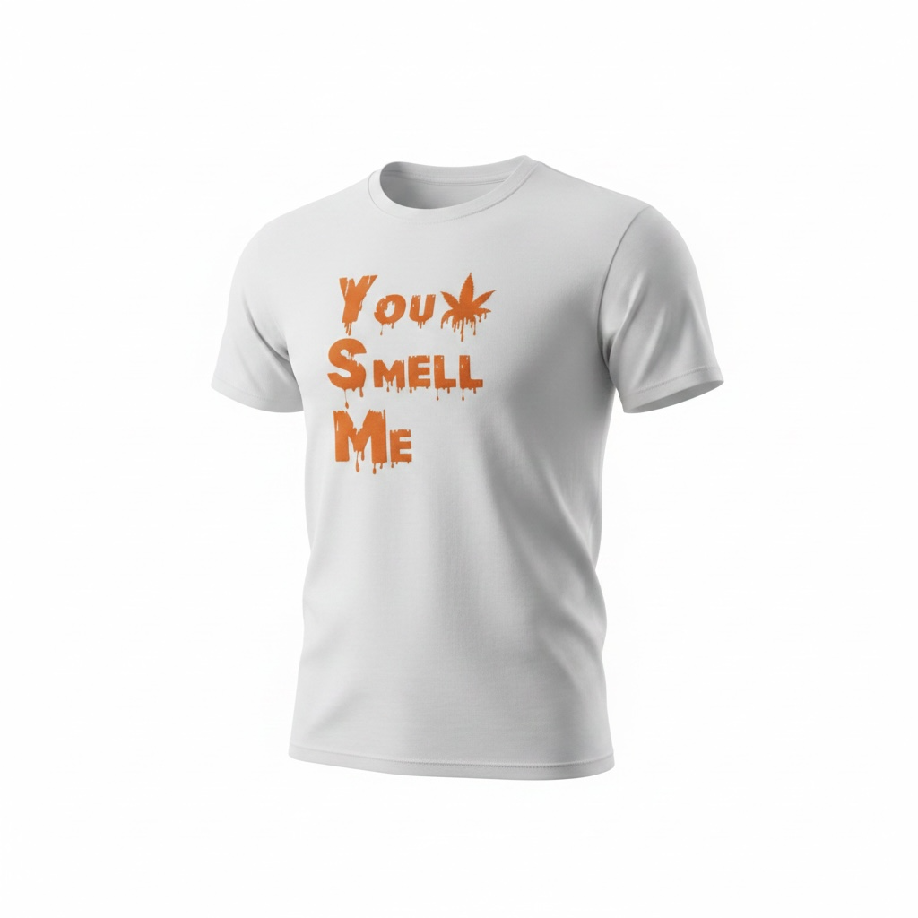 Puff Letter Y.S.M. You Smell Me Graphic T-shirt