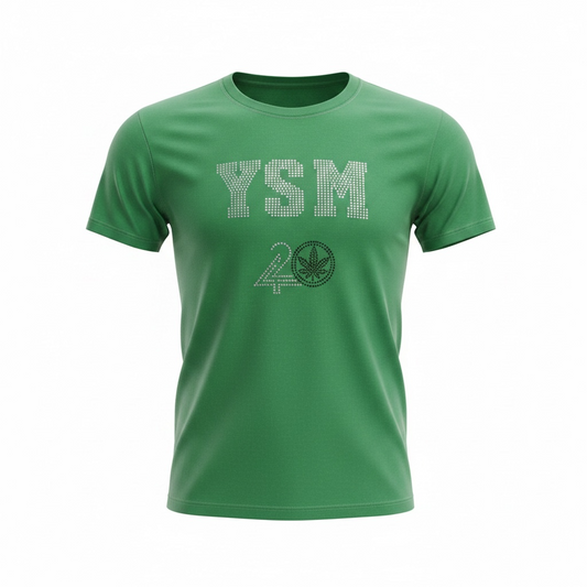 Rhinestone 420 Y.S.M. You Smell Me Graphic T-shirt