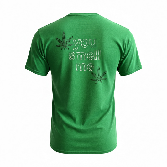 Rhinestone 420 Y.S.M. You Smell Me Graphic T-shirt